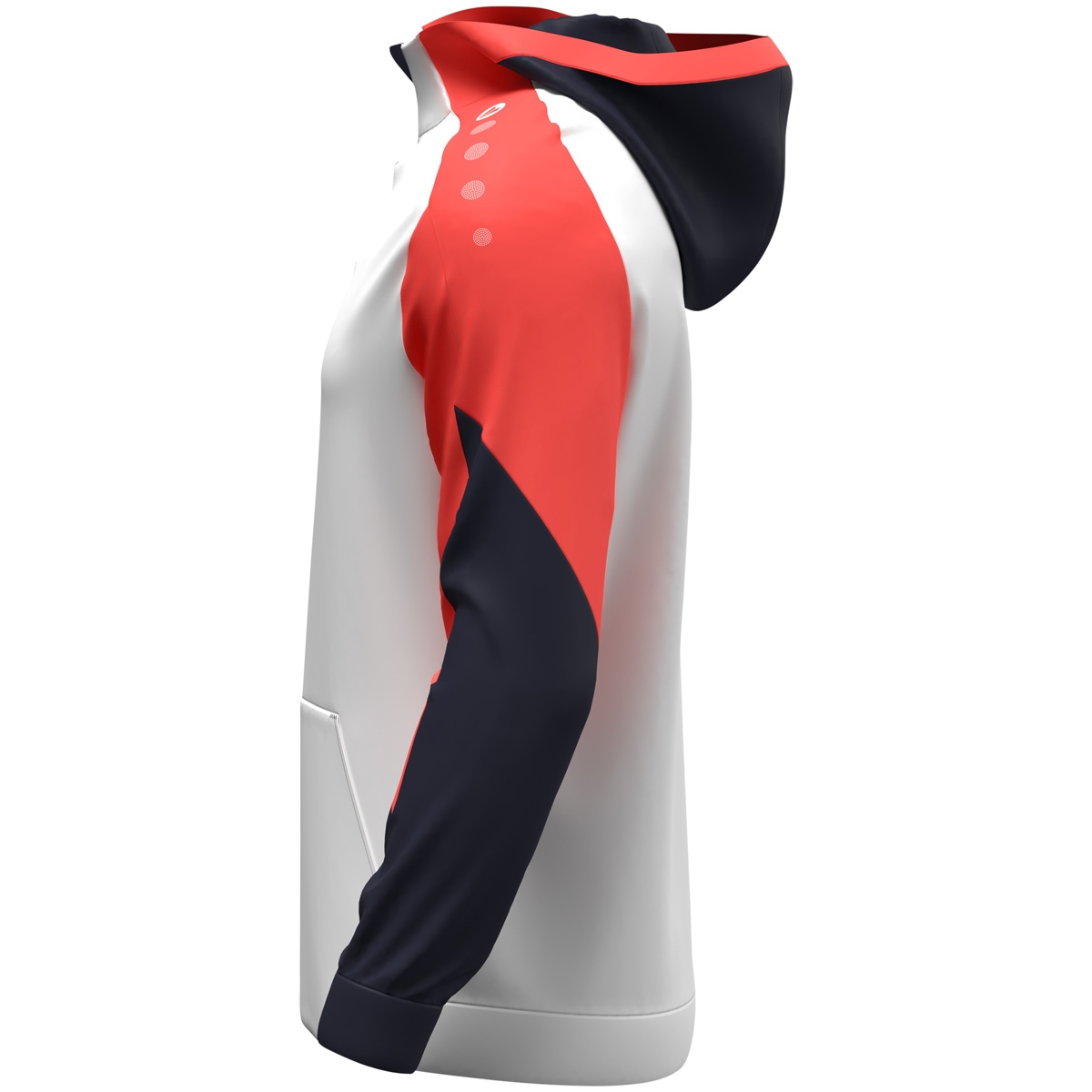 Hettupeysa hálfrennd Dynamic Hvít/kóral - Image 3