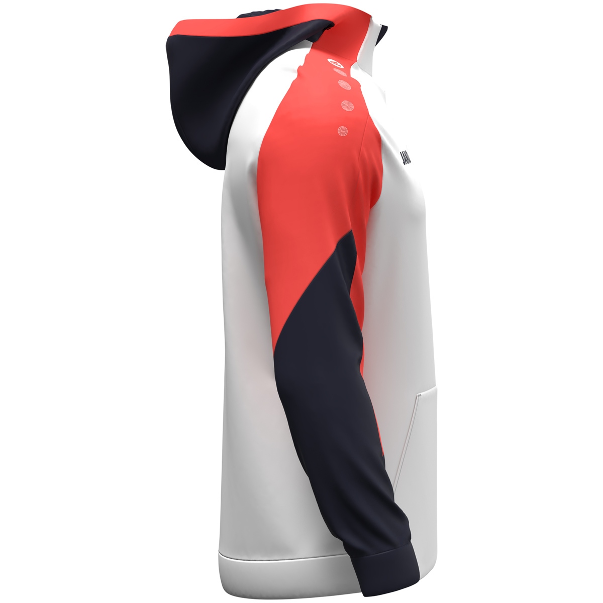 Hettupeysa hálfrennd Dynamic Hvít/kóral - Image 4