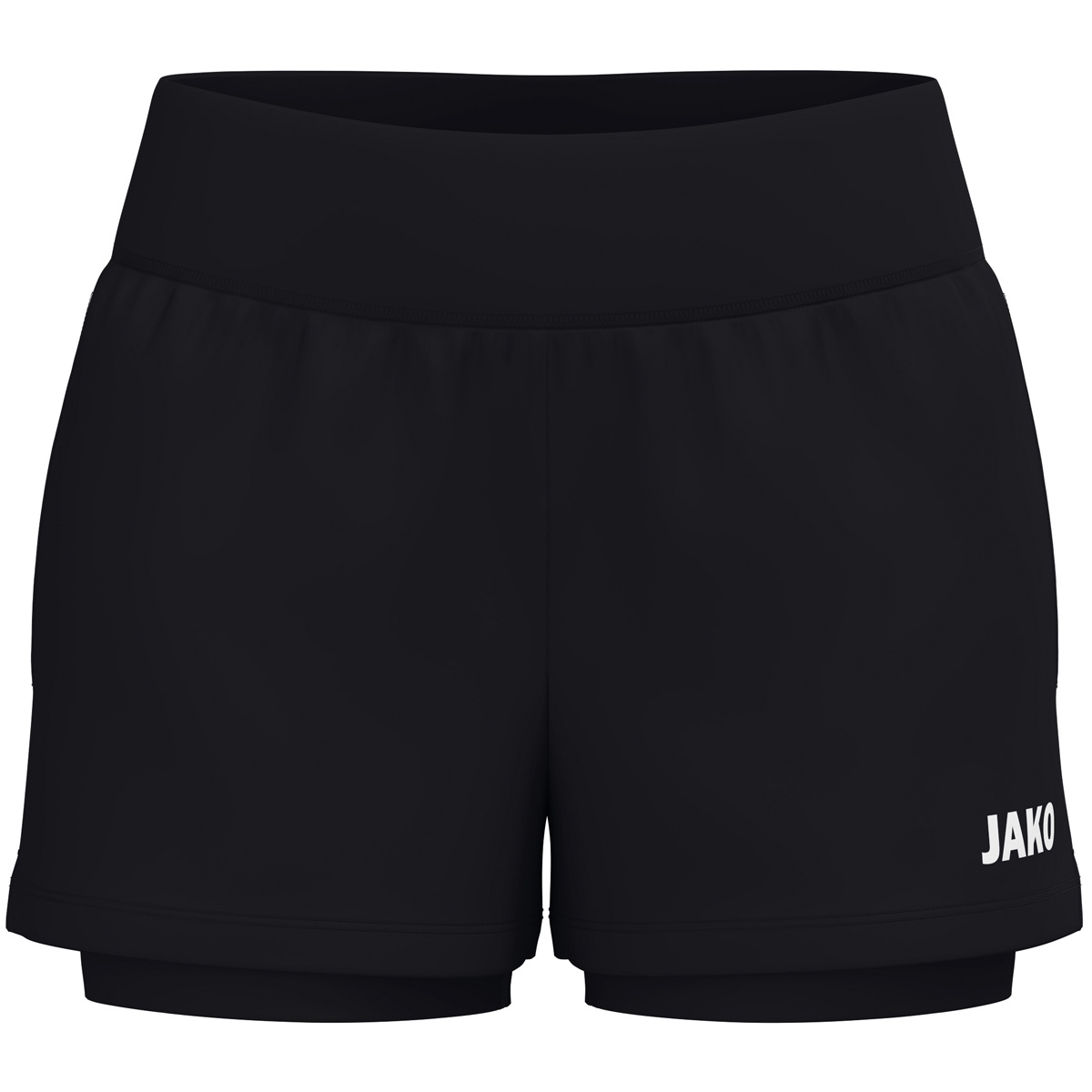 Stuttbuxur 2-in-1 One Svartar Kvensnið